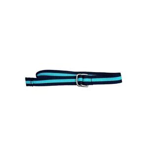 Janie & Jack Boys Nylon D-Ring Belt 2T-3 Navy & Teal Striped Design